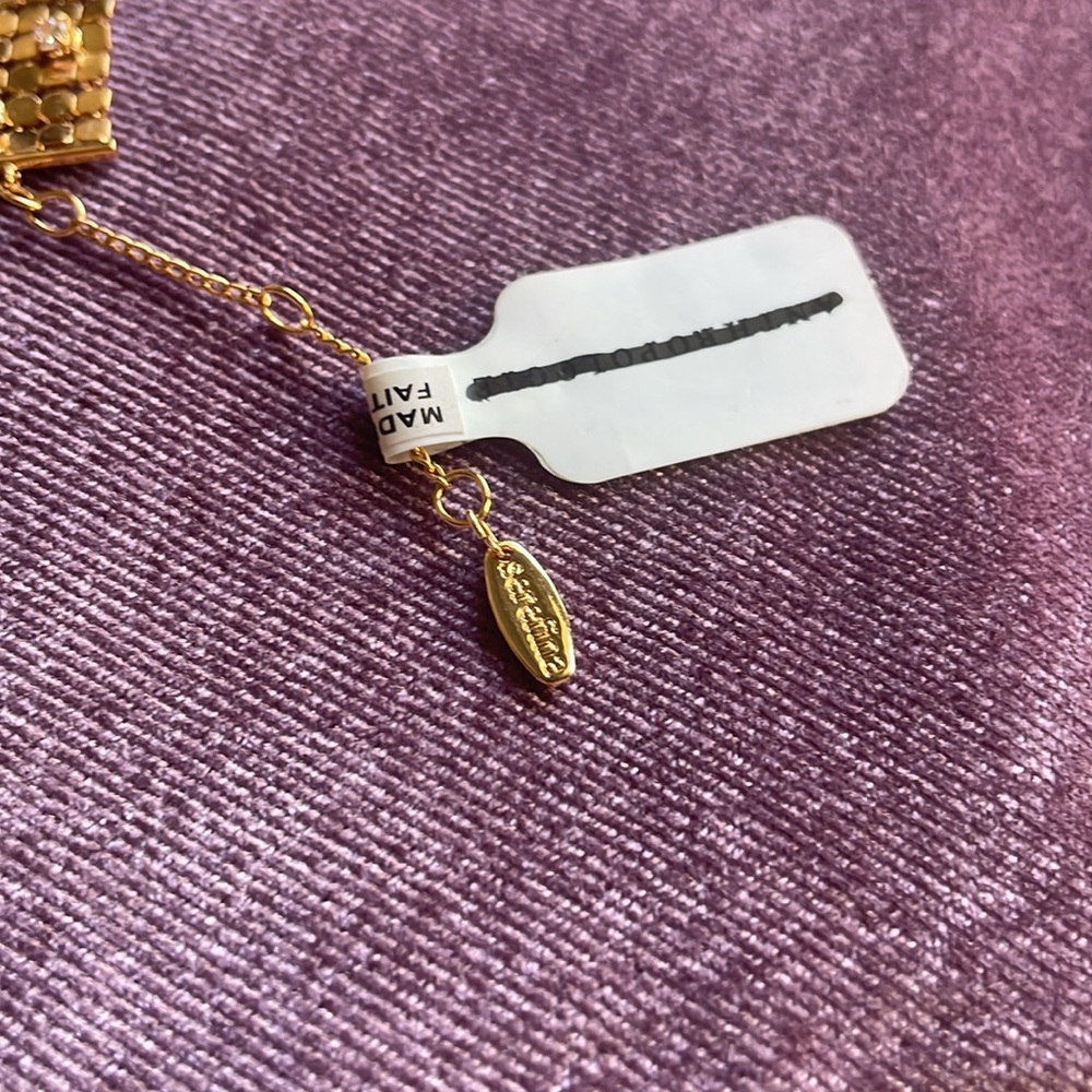 Anthropologie Gold Mesh Bracelet with - Picture 5 of 6